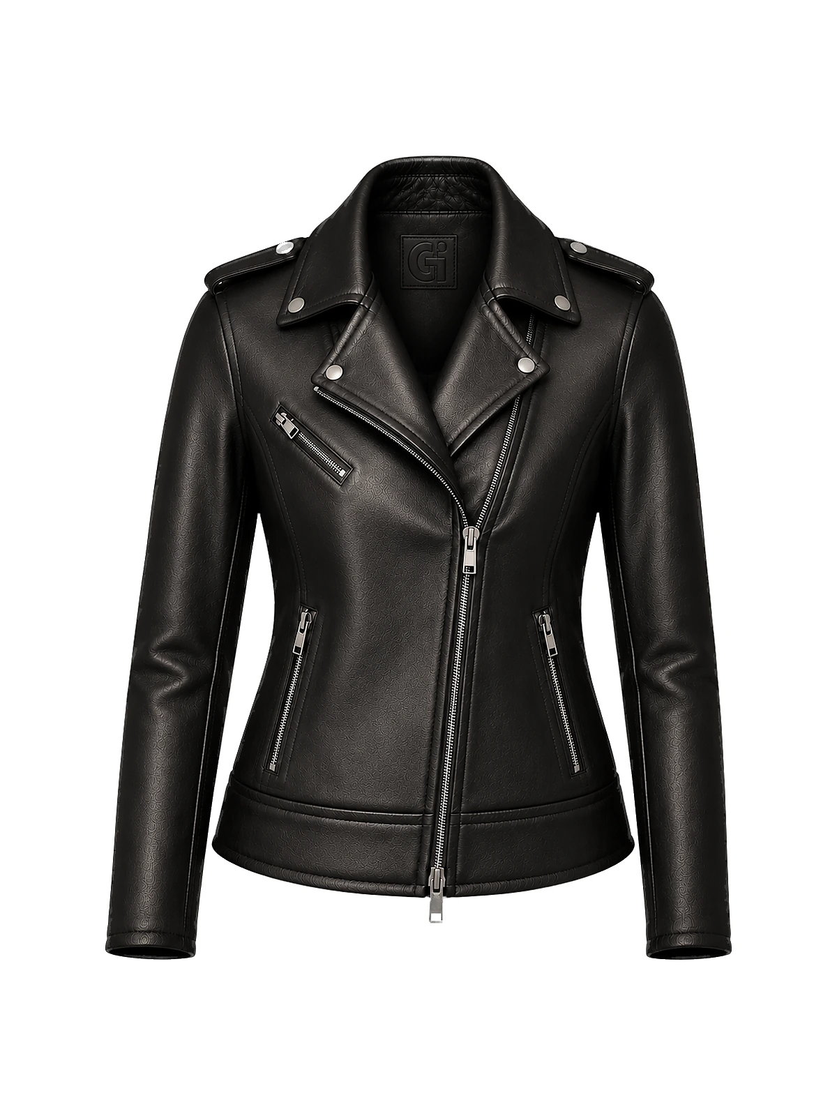 Blouson biker femme cuir noir
