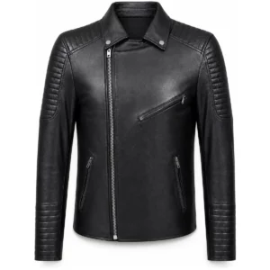 Blouson Biker Homme Atlas Noir