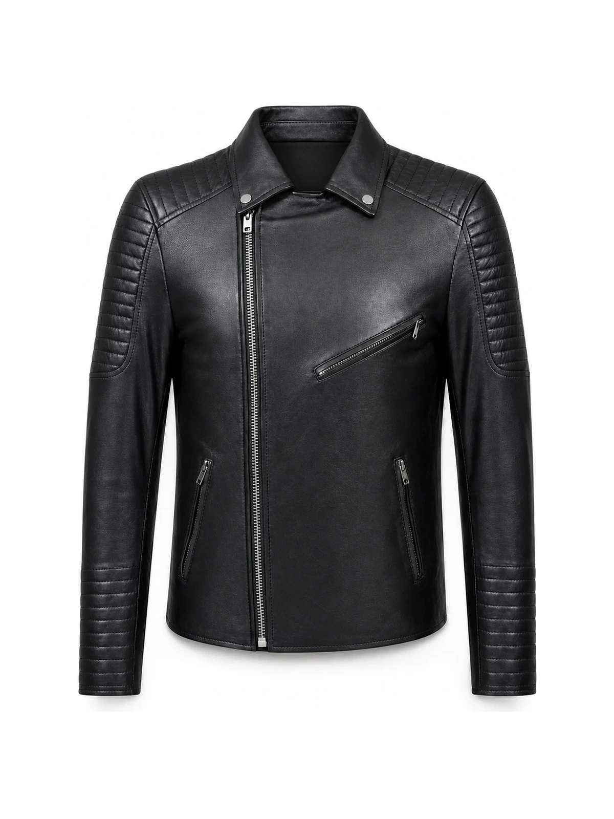 Blouson Biker Homme Atlas Noir