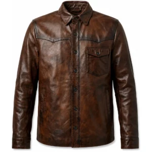 Veste Homme Bouton Cuir Hudson